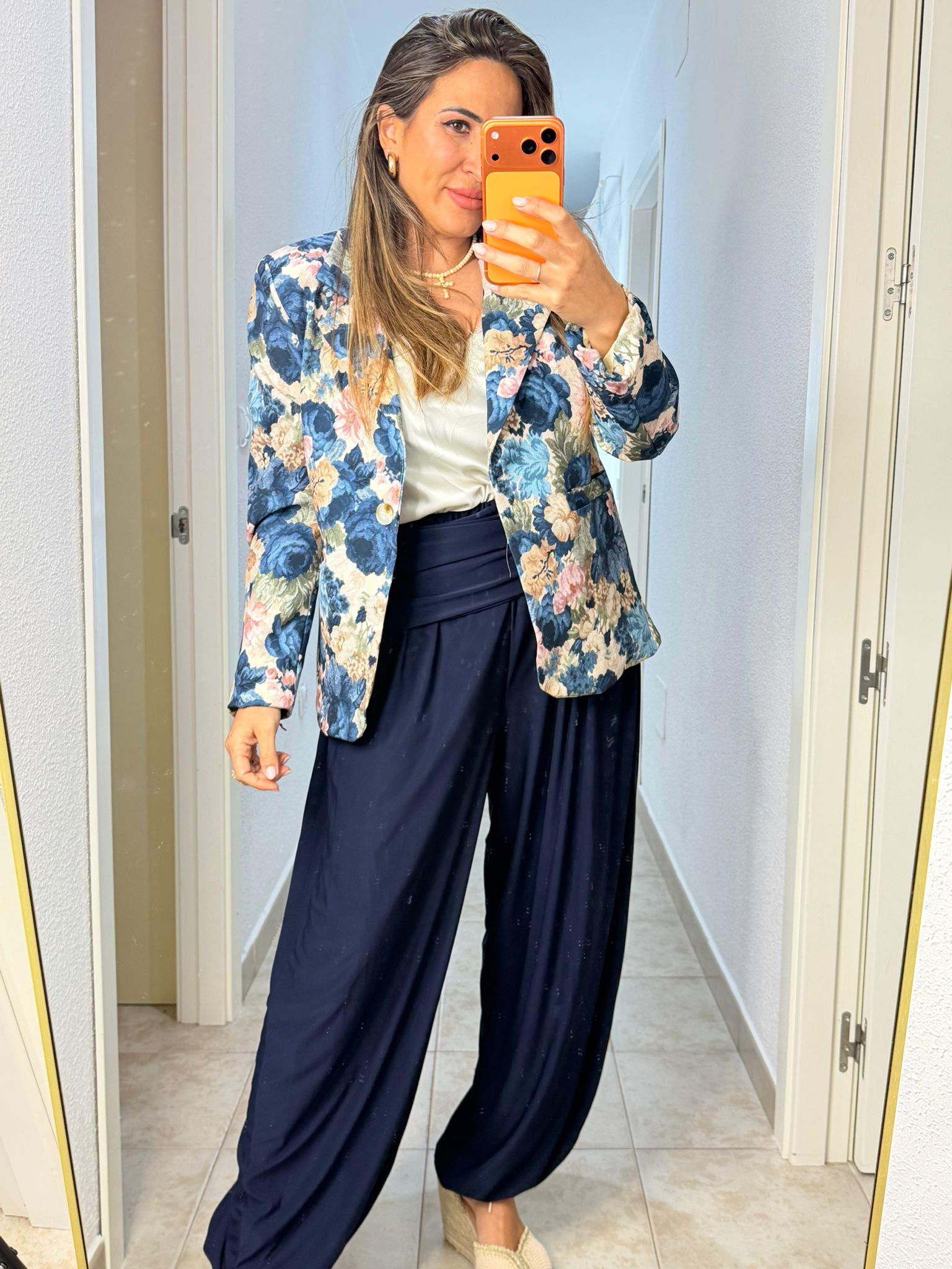 Bombacho de punto frío en azul marino - Imagen 4